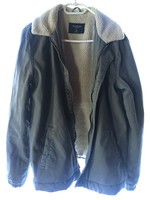 Warm Lined Unisex Jacket, Cedarwood Cotton Canvas, Khaki Green, XS