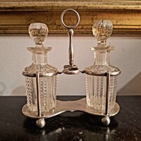 Antique Silver Oil and Vinegar Dispenser