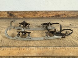 -AX862- Régi fém korcsolya Rival cipőre csatolható talpas jégkorcsolya retro téli sport dísz pár