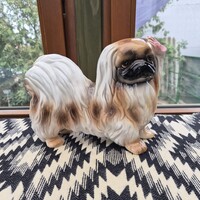 Fajansz Pekingi Palota Pincsi Kutya Szobor