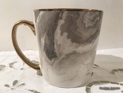 BÖGRE - ÚJ - 4,6 dl  - ART DECO KOLLEKCIÓ -  PORCELÁN -  ARANYOZOTT