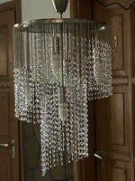 Real Crystal Chandelier, Modern Waterfall Style, 41 cm Diameter