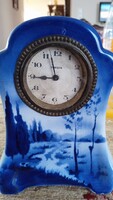 Porcelain Table Clock Budapest Weiss