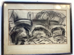 rudolf dénes Diener (1889 - 1956) - Parisian landscape graphics.