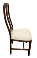 Art Deco Inspired Backrest Chair with Bouclé-Like Upholstery