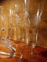 Vintage glass tumblers 6pcs.