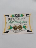 HOSSZÚHEGYI Zöldszilváni pecsenyebor boros, italos címke 1 l - HOSSZÚHEGYI ÁLLAMI GAZDASÁG HAJÓS