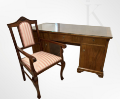 Hollóházi Antique Writing Desk with Armchair
