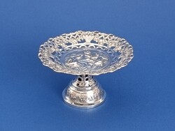 Small silver footed dish, ring holder, German, late 19th century