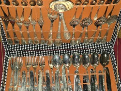 Italian Silver-Plated 12-Person Baroque Cutlery Set