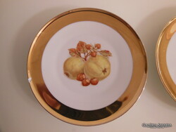 PORCELÁN TÁNYÉR - BAVARIA - ARANYOZOTT - 18 cm - SZÉLÉN PICI LEPATTANÁS