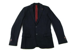 ORIGINAL MULISH (M - 48) ELEGANT VERY SERIOUS MEN'S NIGHT DARK BLUE FLEXIBLE SPORT JACKET