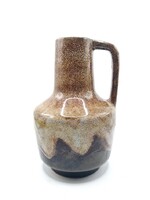 Retro mid-century kerámia fülesváza (23 cm) – Fat Lava stílus