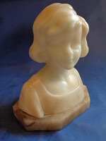 Carved Alabaster Bust from the 19th Century