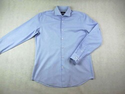 Original HUGO BOSS Slim Fit (L) Elegant Long Sleeve Men's Light Blue Shirt
