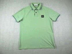 Original STONE ISLAND Slim Fit (L) Sporty Elegant Men's Collared Polo Shirt