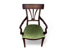 Restored hardwood-framed armchair