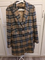 René Lezard German Luxury Brand Women's Size L 44-46 Checkered Fabric Coat