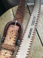 Older Italian Python Snakeskin Artisan Belt
