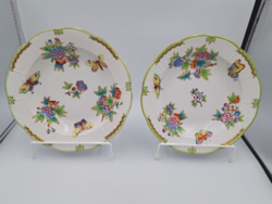 MAKULÁTLAN! 2 db Herendi Viktória VBO porcelán mélytányér