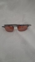 Unisex Oakley Why 8.1 Rimless Brown Metal Frame Sunglasses from the 2000s