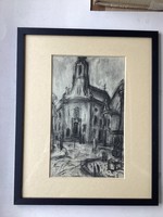 Margit Gräber (1895 - 1993), town 1968. Reproduced graphics.