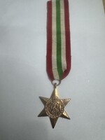 WWII Italy Star – F. Van der Plank 98692 – South African soldier, with name and service number