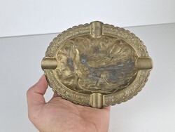 Rooster Ashtray, Bronz, Hunting Gift