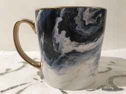 BÖGRE - ÚJ - 4,6 dl - ART DECO KOLLEKCIÓ -  PORCELÁN - ARANYOZOTT