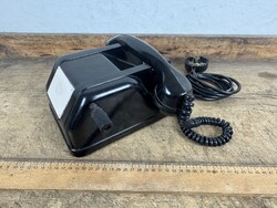 -AX884- Retro kurblis bakelit telefon régi induktoros asztali készülék tárcsa nélküli LB55 repedt