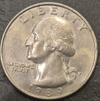 Amerikai Egyesült Államok, ¼ Dollár, 1989., ﻿Washington Quarter