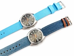 Beautiful Pair of Retro Oriosa Alarm Mechanical Chiming Watches from the 1970s