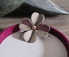 Antique Silver Brooch / Clover