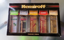 Old Rare Nemiroff Premium Vodka Miniature Set 5x100ml Unopened from the 2000s