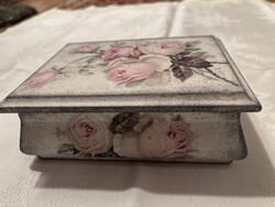 Very beautiful rose-colored vintage wooden box.