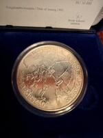 1993 ECU – Integráció az Európai Közösségbe 500 Ft ezüst emlékérme, doboz + certifikát