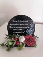 Plaque urn ornament