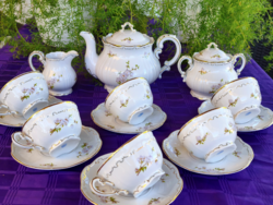 Zsolnay Purple Peach Blossom Tea Set