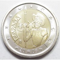 Spanyolország,2 euro 2005 - Don Quijote aUNC+ ötvözet