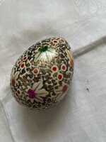 Antik papírmasé kézzel festett lakkozott tojás.