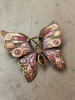 Jay Strongwater vintage butterfly brooch – enamel and crystals