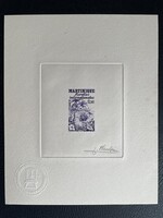 France/Martinique 1979 0.35 franc stamp signed by Jean Pheulpin trial print
