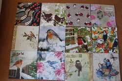 12 pcs of Bird Pattern Napkins