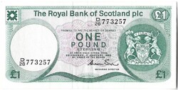 1 font pound 1985 Royal Bank of Scotland C. Winter Skócia Gyönyörű
