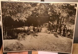 Scout camp, field kitchen – original photo, 1930s Ipoly