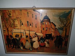 Gyönyörű régi olajfestmény, felirat a festményen: "Berkes". Árverésen szerepelt alkotás.