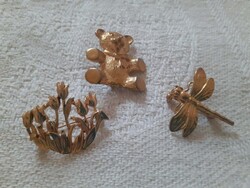 3 pcs Vintage Brooches