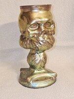 Zsolnay skull goblet