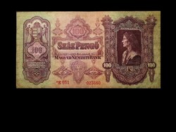 MAGYARORSZÁG – 100 PENGŐ – 1930/1944 – „VESZPRÉMI SZÁZAS” (Olvass!)