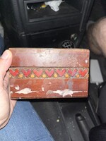 Antique / Vintage Hand-Carved Wooden Card Box – Spanyolviasz Inlay